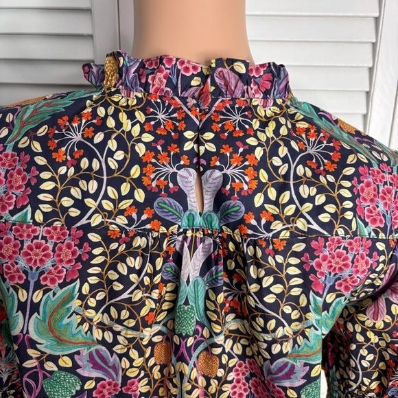 LIBERTY X J.CREW Multicolor Floral Blouse Size Small