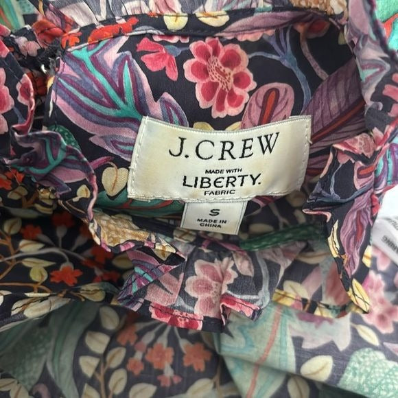 LIBERTY X J.CREW Multicolor Floral Blouse Size Small