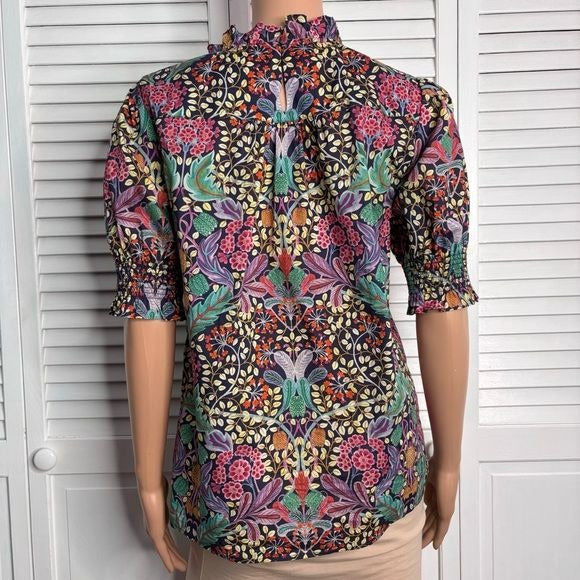 LIBERTY X J.CREW Multicolor Floral Blouse Size Small