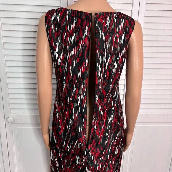 BLACK LABEL By Evan Picone Abstract Print Sleeveless Dress Size 6