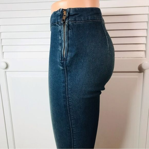 FREE PEOPLE Blue Denim Flare Jeans Size 26