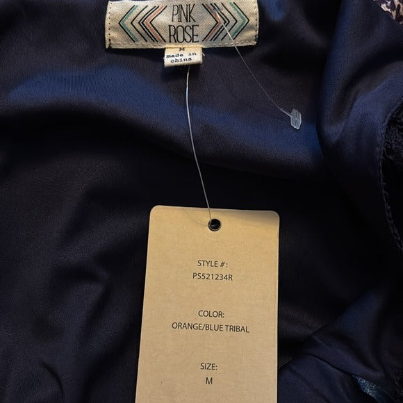 New PINK ROSE Tribal Maxi Dress Size Medium