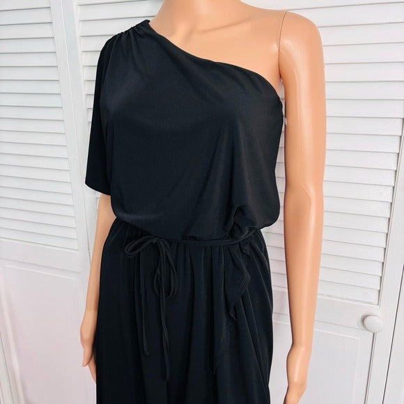 *New* MAX & CLEO Sheri One Shoulder Dress in Black Size Small