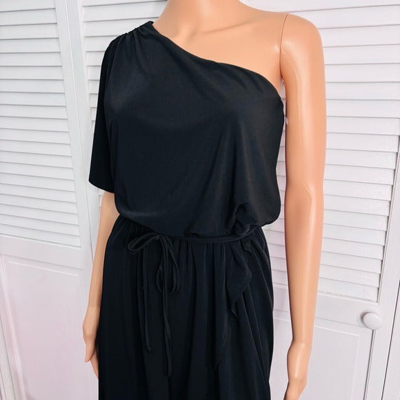 *New* MAX & CLEO Sheri One Shoulder Dress in Black Size Small