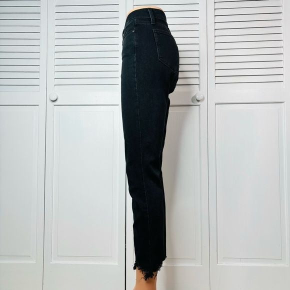 PAIGE Verdugo Black Raw Hem Ankle Jeans Size 29