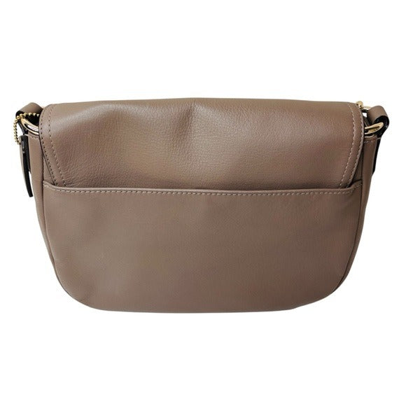 COACH Taylor Taupe Mini Leather Crossbody Bag