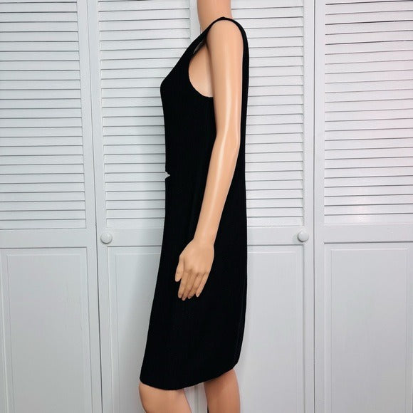 ST. JOHN Nouveau Boucle Knit Colorblock Sheath Dress Size 10