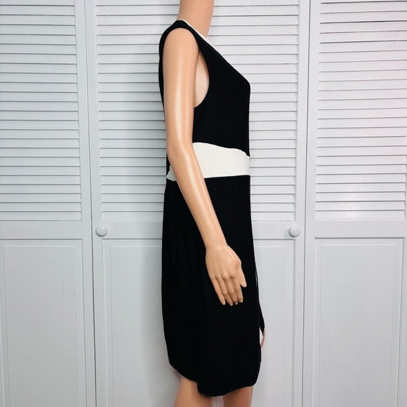 ST. JOHN Nouveau Boucle Knit Colorblock Sheath Dress Size 10