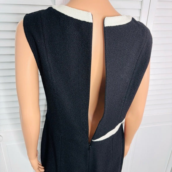 ST. JOHN Nouveau Boucle Knit Colorblock Sheath Dress Size 10