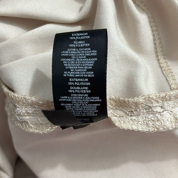JESSICA HOWARD Beige Sleeveless Lace Overlay Maxi Dress Size  12