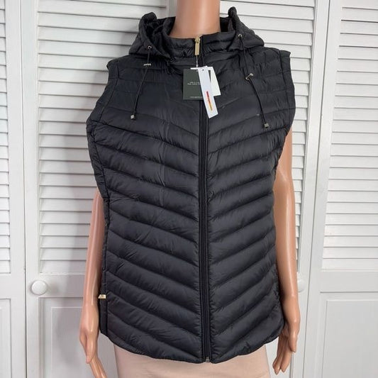 *NEW* GALLERY Black Quilted Puffer Vest Size XXL