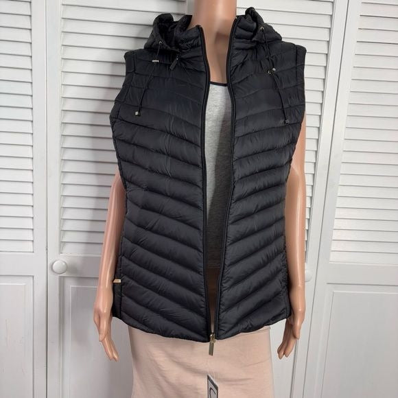 *NEW* GALLERY Black Quilted Puffer Vest Size XXL