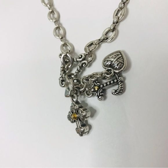 *NEW* BRIGHTON Silver Charms Chain Link Necklace