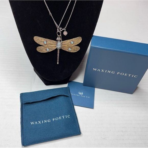 WAXING POETIC Sterling Silver Transformative Dragonfly Pendant Necklace