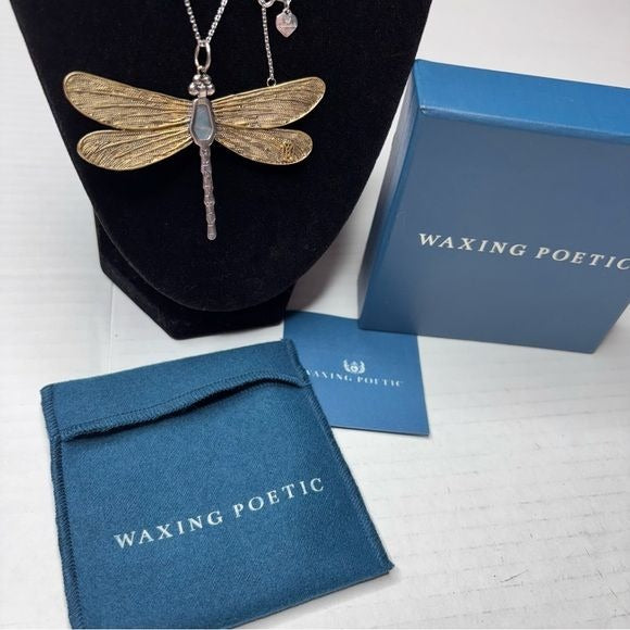 WAXING POETIC Sterling Silver Transformative Dragonfly Pendant Necklace