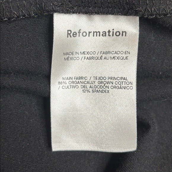 REFORMATION Black Mock Neck Ruched Mini Dress Size Medium