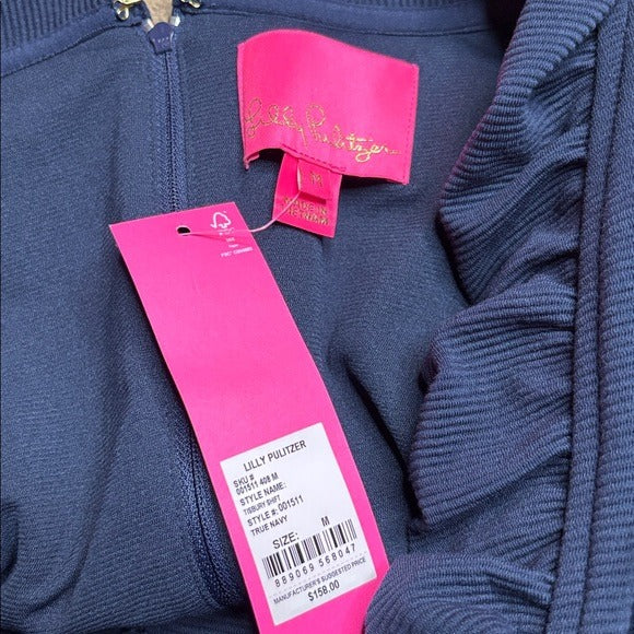 New LILLY PULITZER Tisbury Sleeveless Ruffle Detail Sheath Dress Size Medium