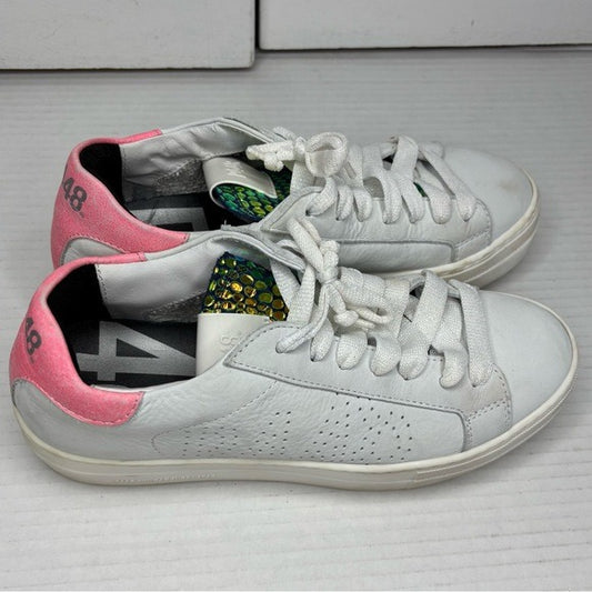 P448 Lace Up Low Top Sneakers Size 8