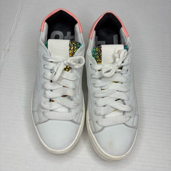 P448 Lace Up Low Top Sneakers Size 8