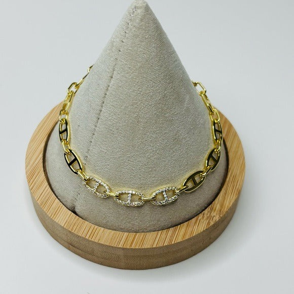 New WANDERLUST + CO Gold Plated/Rhodium Plated And E-Coated Bracelet