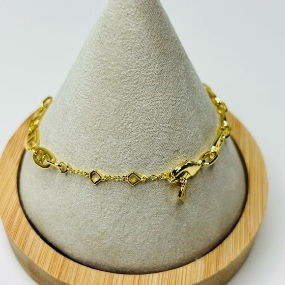 New WANDERLUST + CO Gold Plated/Rhodium Plated And E-Coated Bracelet