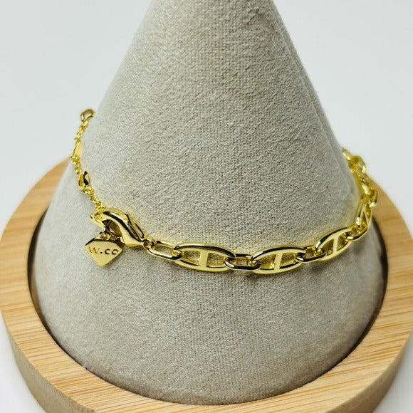 New WANDERLUST + CO Gold Plated/Rhodium Plated And E-Coated Bracelet
