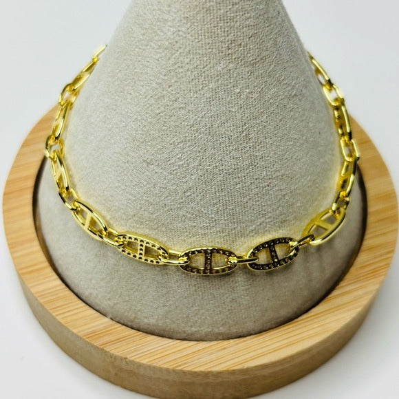 New WANDERLUST + CO Gold Plated/Rhodium Plated And E-Coated Bracelet