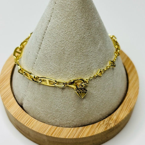 New WANDERLUST + CO Gold Plated/Rhodium Plated And E-Coated Bracelet