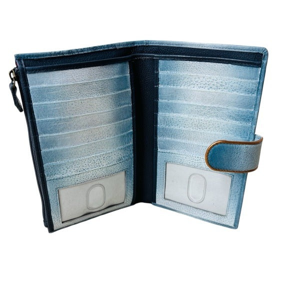 New ANUSCHKA Hand Painted Leather Large Wallet