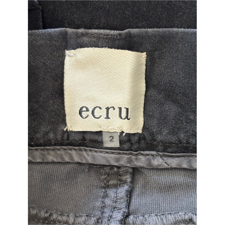 New Ecru Gray Edge Jean Velvet Corduroy Pants Size 2