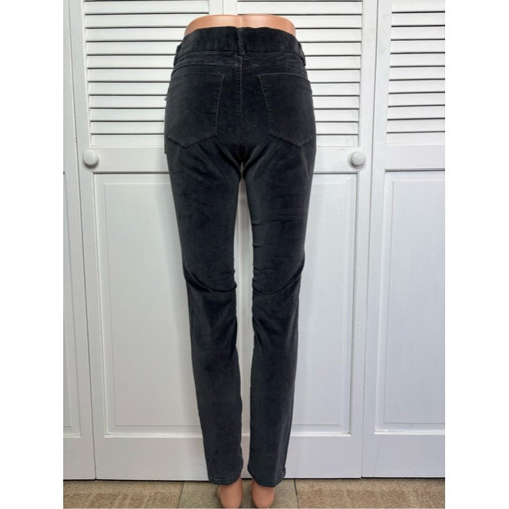 New Ecru Gray Edge Jean Velvet Corduroy Pants Size 2
