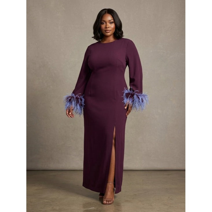 New Tuckernuck Winetasting Feather Eleanor Maxi Dress Size XXXL