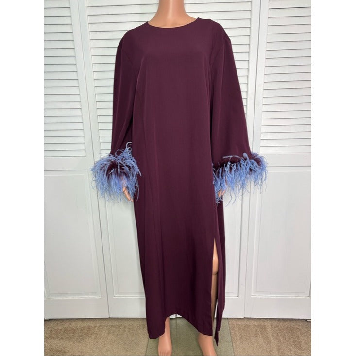 New Tuckernuck Winetasting Feather Eleanor Maxi Dress Size XXXL