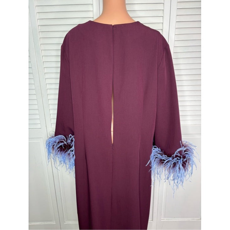 New Tuckernuck Winetasting Feather Eleanor Maxi Dress Size XXXL