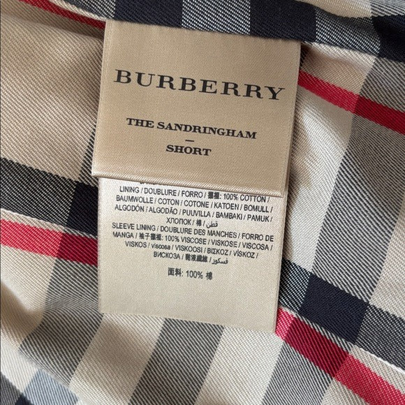 BURBERRY The Sandringham Short Trench Coat Size 4