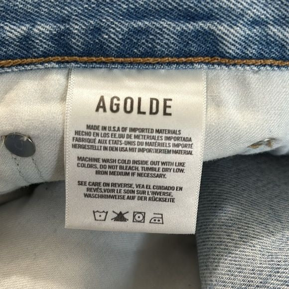 AGOLDE Cherie High Rise Light Blue Cotton Jeans Size 29