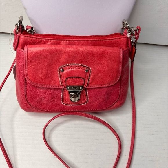 *NEW* COACH Poppy Pink Leather Mini Groovy Crossbody Bag