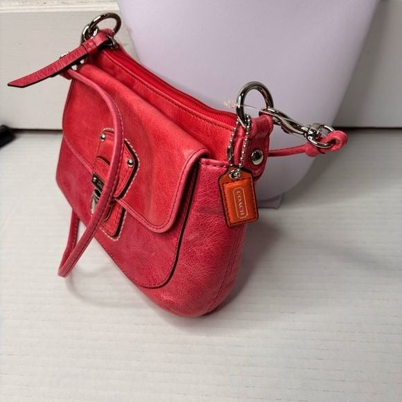 *NEW* COACH Poppy Pink Leather Mini Groovy Crossbody Bag