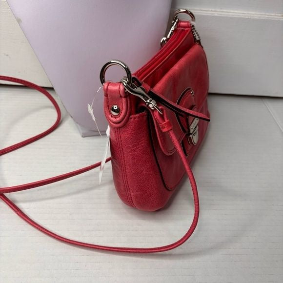 *NEW* COACH Poppy Pink Leather Mini Groovy Crossbody Bag