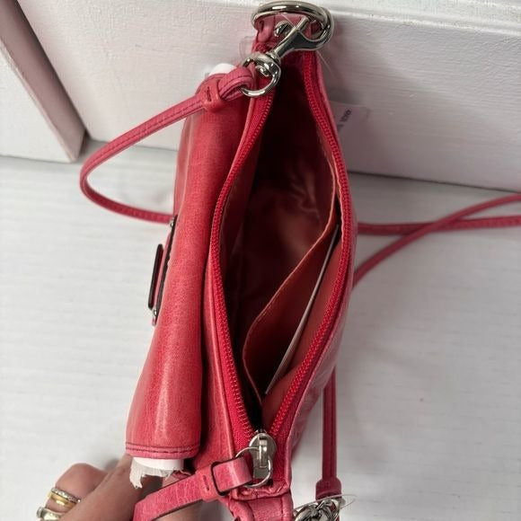 *NEW* COACH Poppy Pink Leather Mini Groovy Crossbody Bag