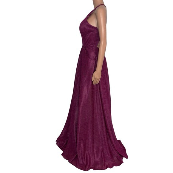 JVN By Jovani Elegant Evening Gown in Dark Pink Size 0