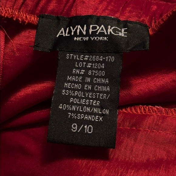 New ALYN PAIGE Strapless Dress in Red Size 9/10