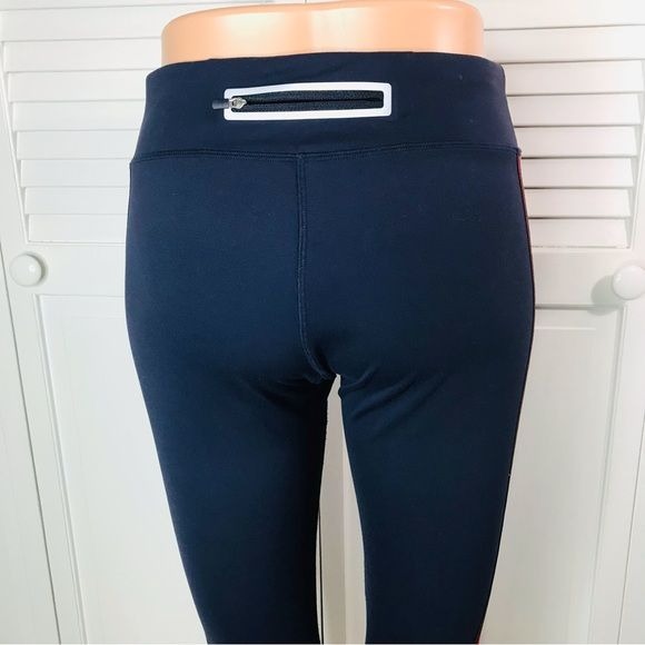 TORY SPORT Navy Blue Side Stripe Leggings Size Medium