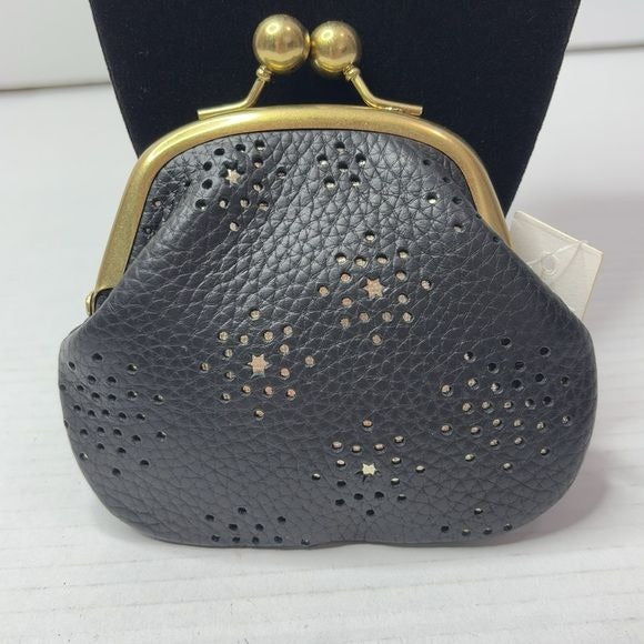 *NEW* FOSSIL Leather Frame Star Studded Coin Pouch