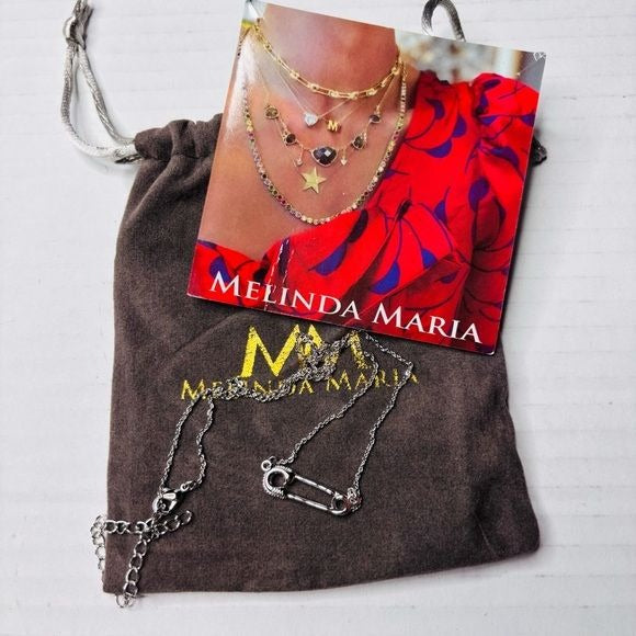 *New* MELINDA MARIA Safety Pin Pendant Necklace