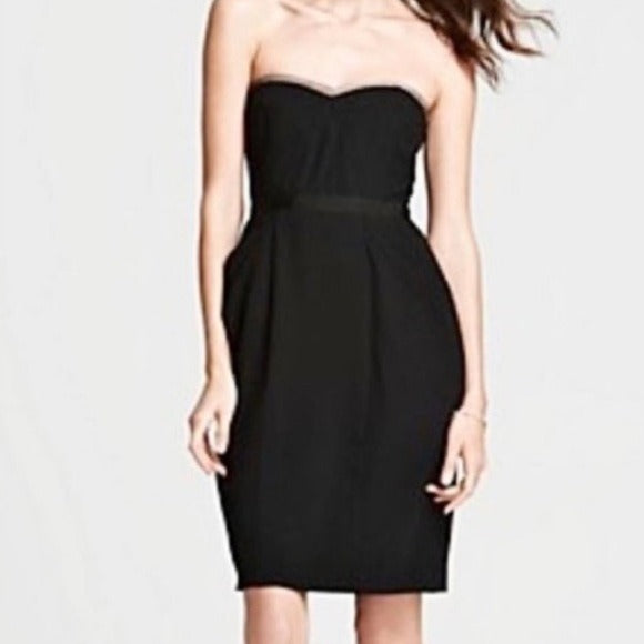 BCBGMAXAZRIA Daphne Corset Strapless Dress in Black Size 2
