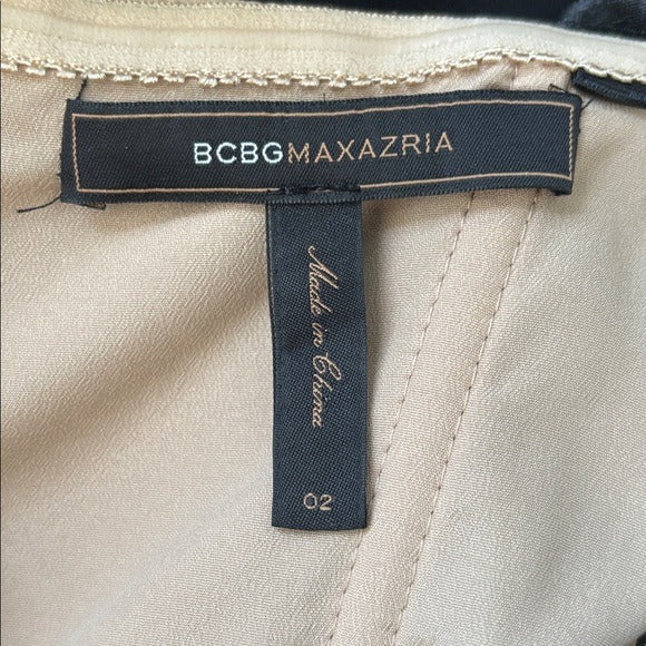 BCBGMAXAZRIA Daphne Corset Strapless Dress in Black Size 2