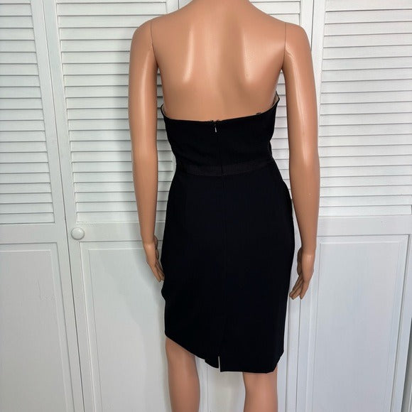 BCBGMAXAZRIA Daphne Corset Strapless Dress in Black Size 2
