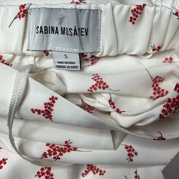 *New* SABINA MUSAYEV Sake Skirt in Ivory Print Size Small