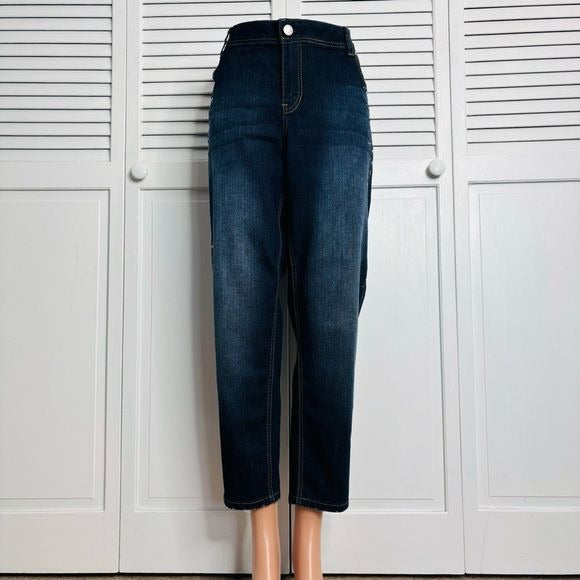 *NEW* LANE BRYANT Dar Blue Embellished Skinny Ankle Jeans Size 16